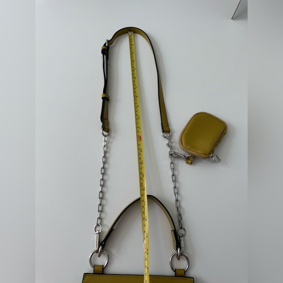 Steve Madden Yellow Mini Bag with Top Handle and Detachable Chain Strap - Picture 12 of 16